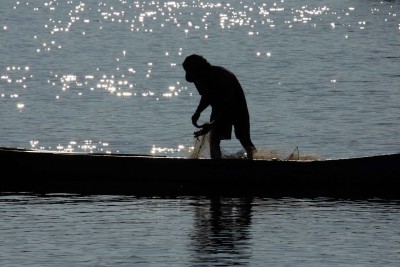 Fischer am Morgen in Baranusa